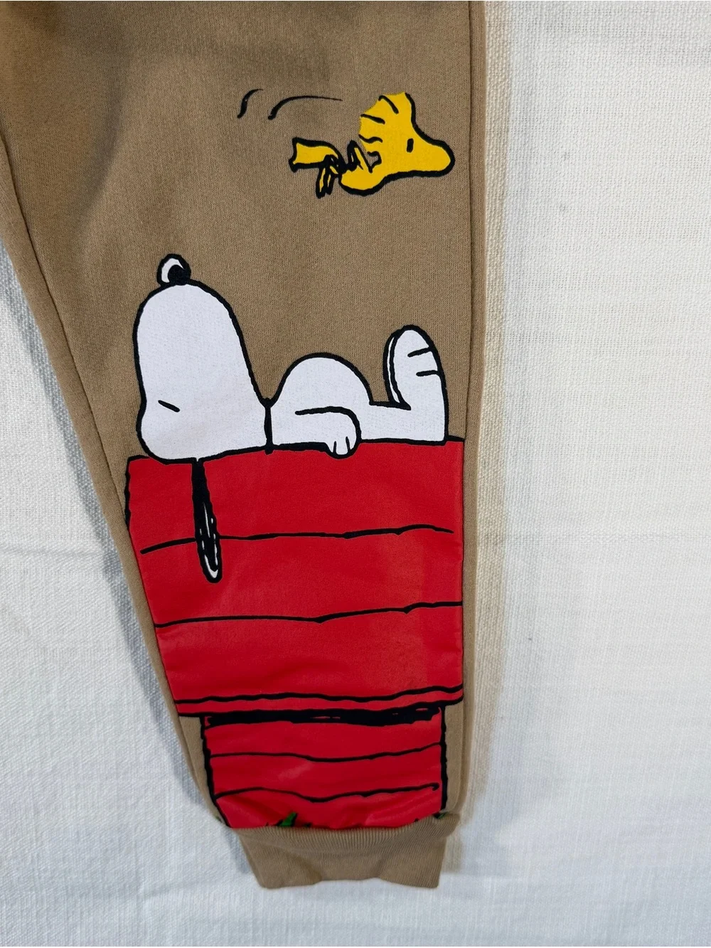 Peanuts Boys Matching Sweat outfit in Tan with Red and Yellow Accents